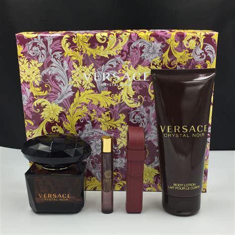 versace crystal noir gift set uk|versace crystal noir 90 ml.